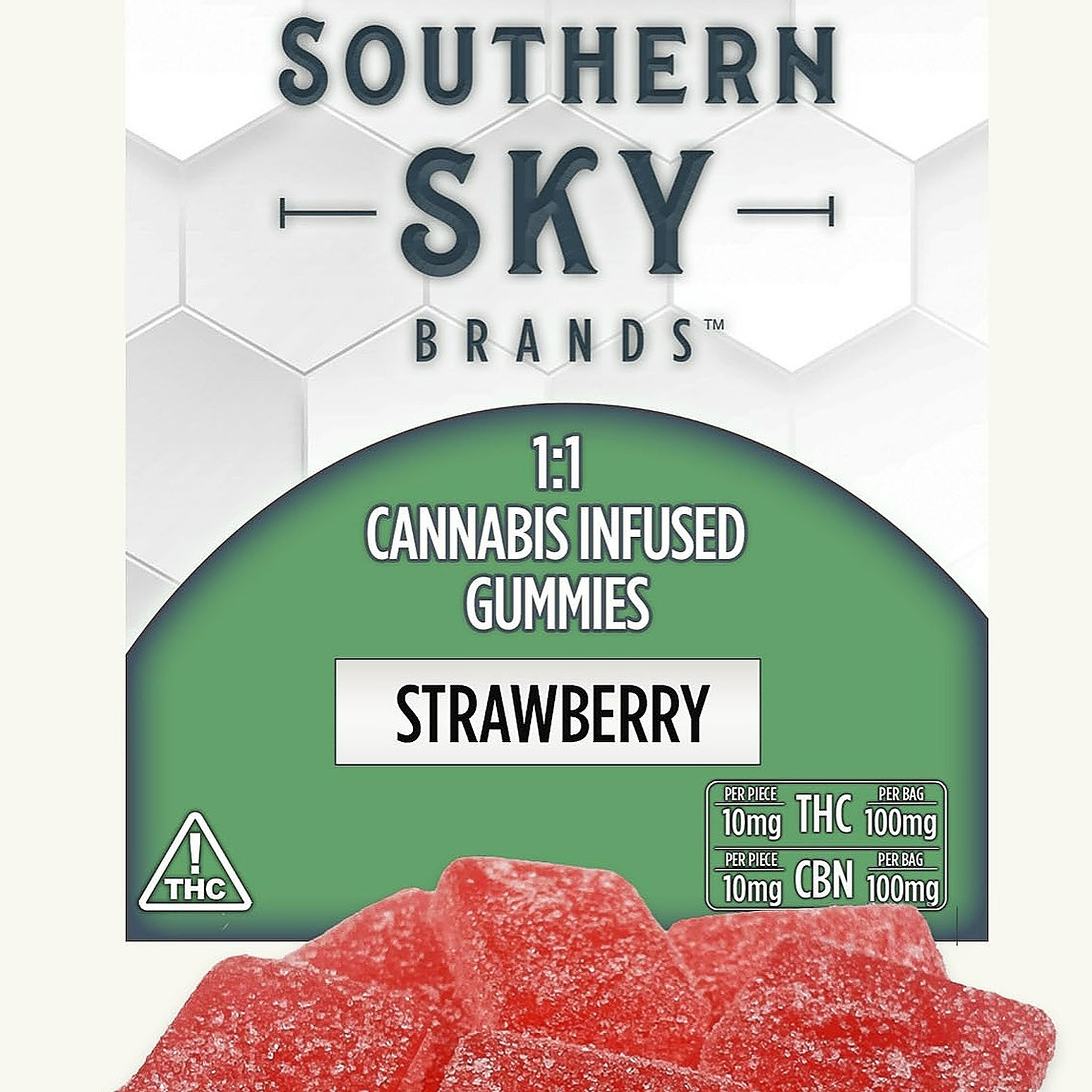 100mg 1:1 THC:CBN Strawberry Sleep Gummies PK (10 pieces)