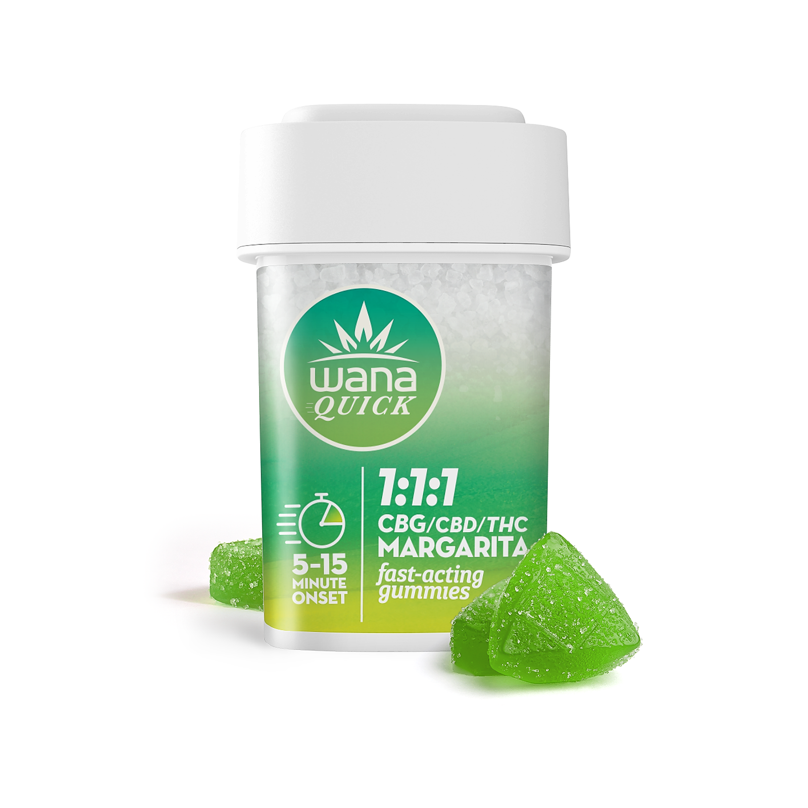 Wana Quick Margarita 5mg THC CBG CBD per piece 100 mg total