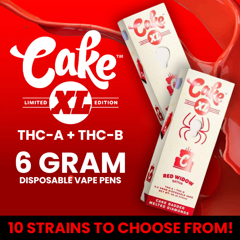 Cake Thc Vape THC-A + Delta-8 Disposable Vape | 1 Gram THC Cake XL  THCA+THCB Disposable Vape 6g Blend