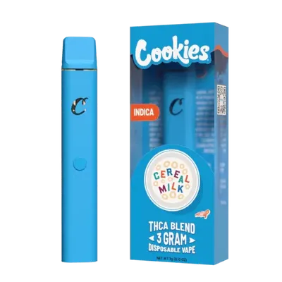 Aventus 8: COOKIES THC-A Blend Disposable vape 3G Cereal Milk Indica |  Leafly