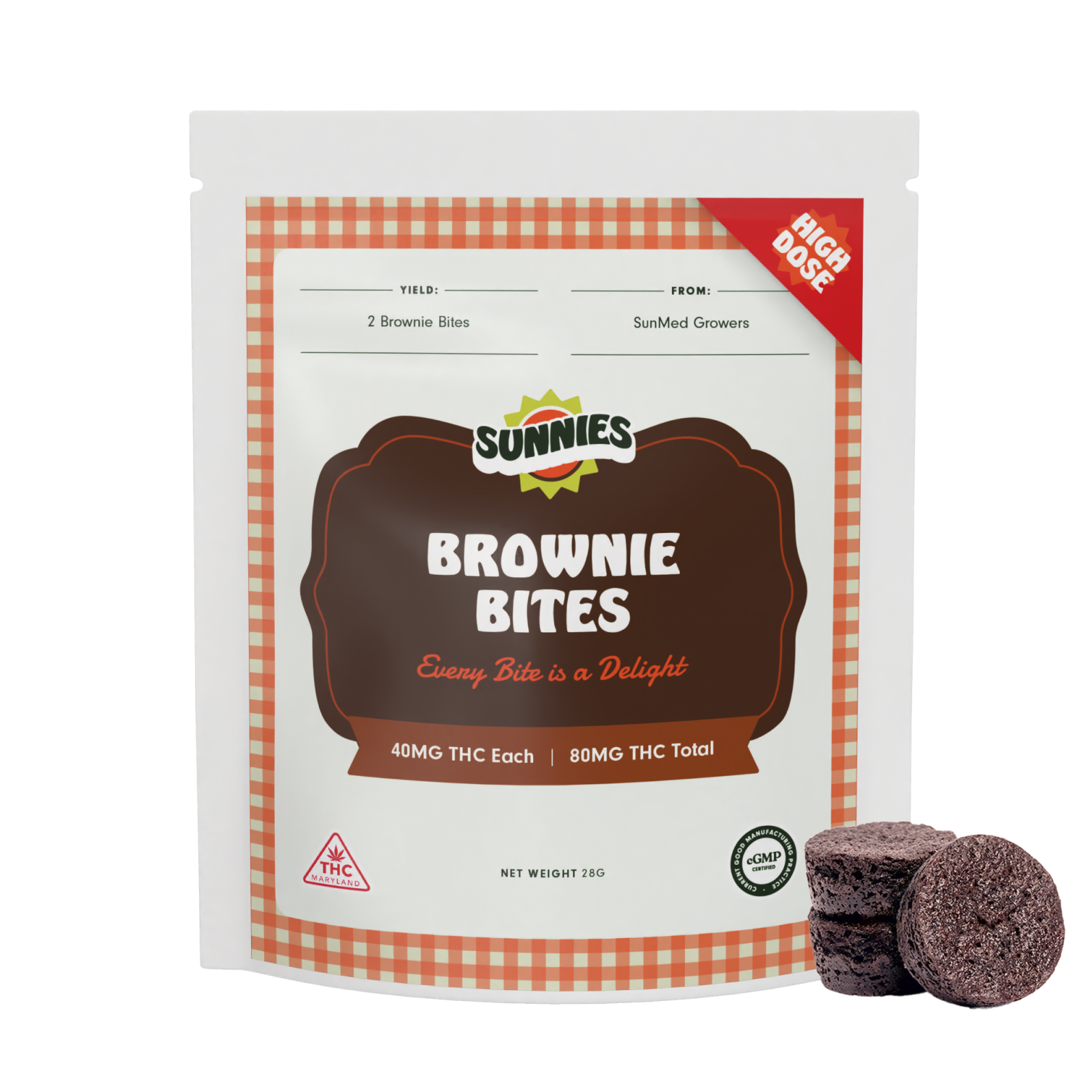 Sunnies: Brownie Bites 80mg