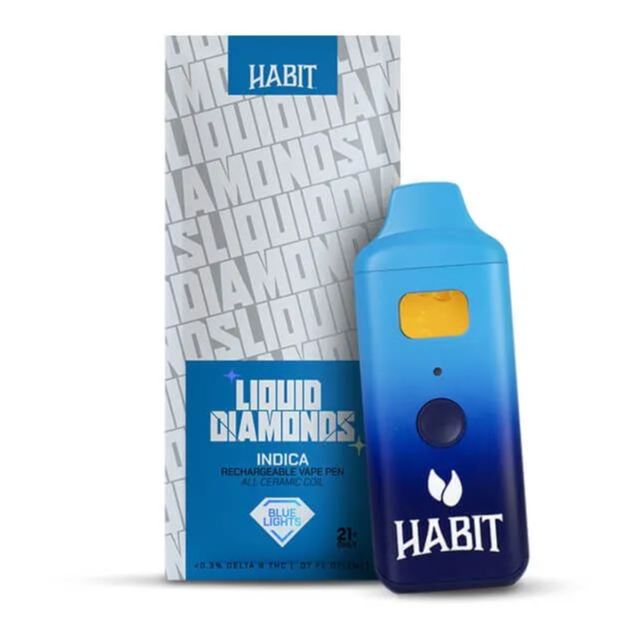 Simply Crafted: HABIT 2g Blue Lights Liquid Diamonds THCP Vape | Hybrid